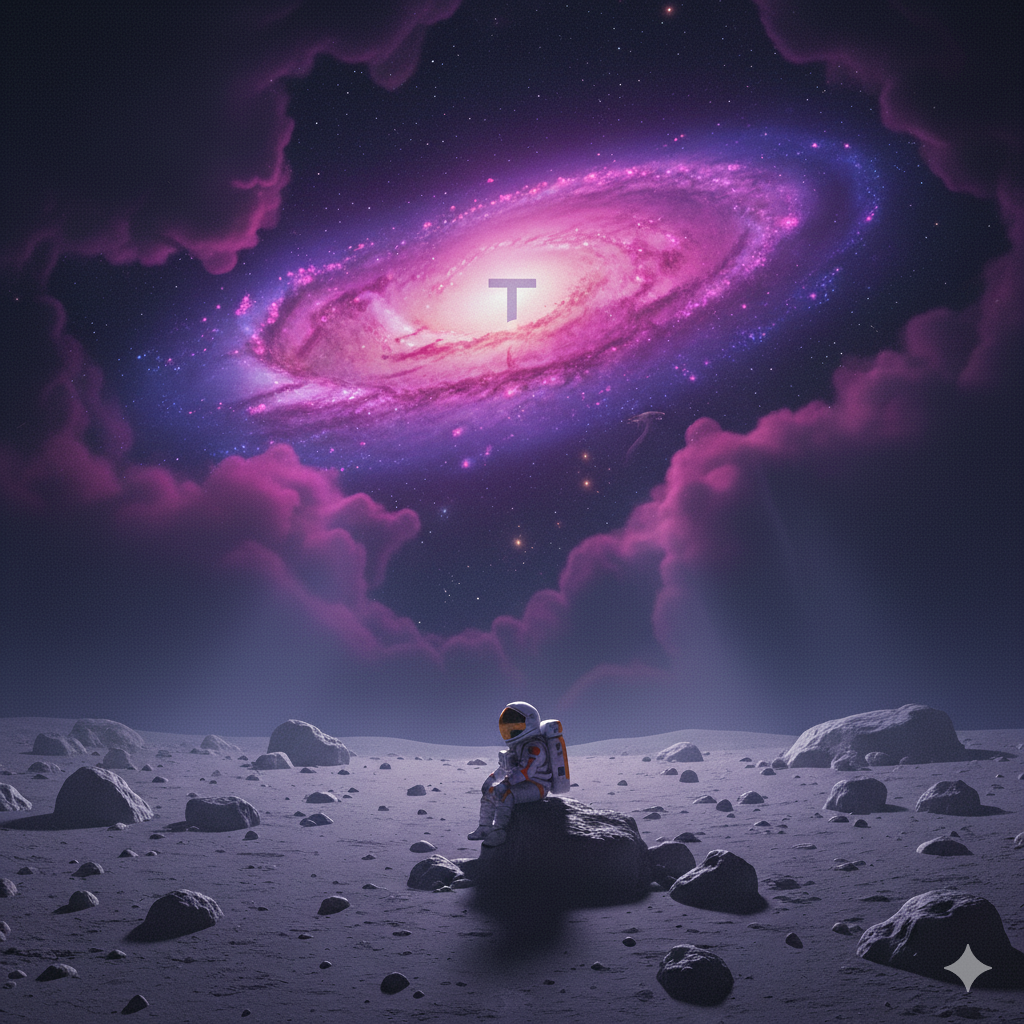 TEGO Galaksisi - Ay üzerinde astronot